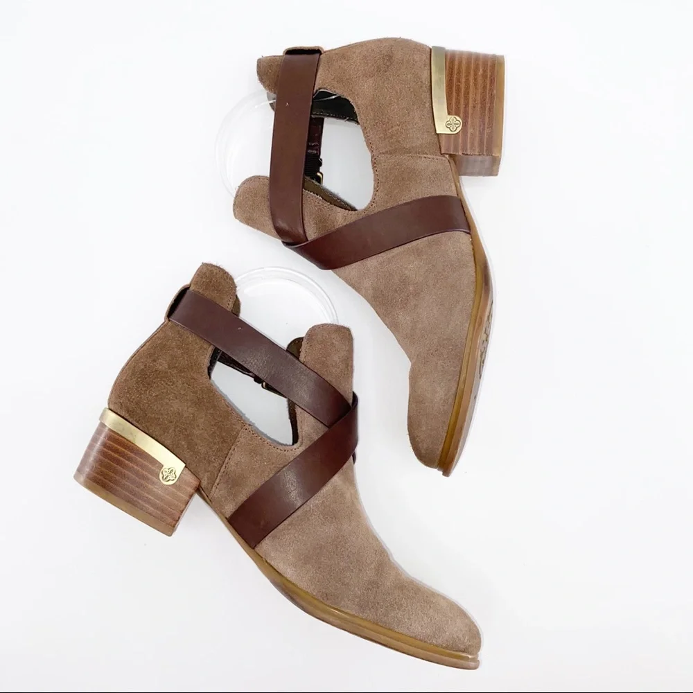 Isola Suede Wrapped Booties Size 9